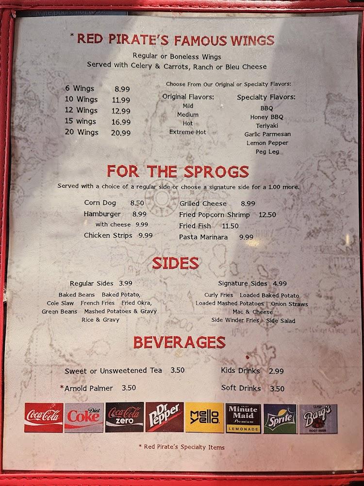 Red Pirate Family Grill & Oyster Bar Menu image 1