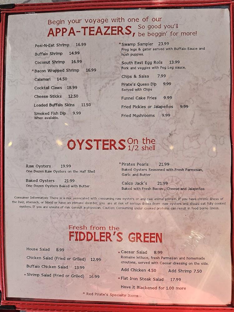 Red Pirate Family Grill & Oyster Bar Menu image 2