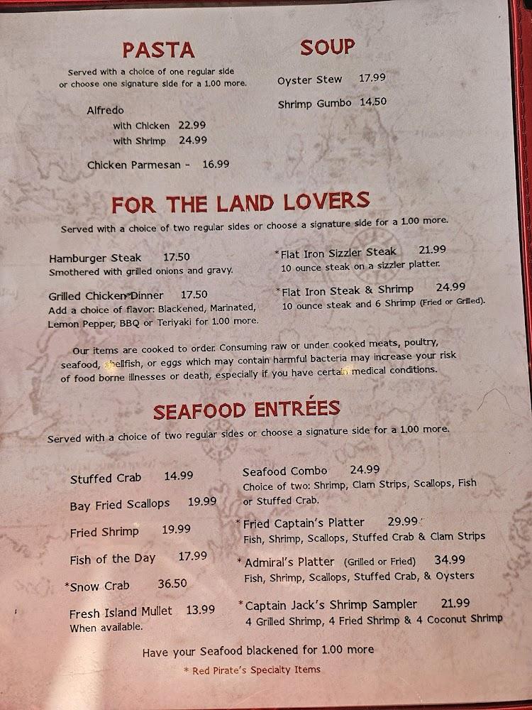 Red Pirate Family Grill & Oyster Bar Menu image 4